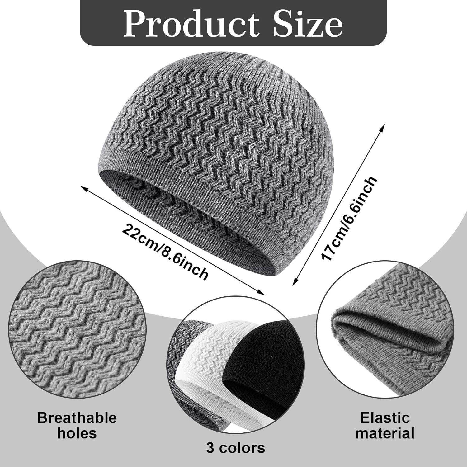 Conjunto de Gorras Kufi y Cuentas de Oración Musulmana Jiuguva