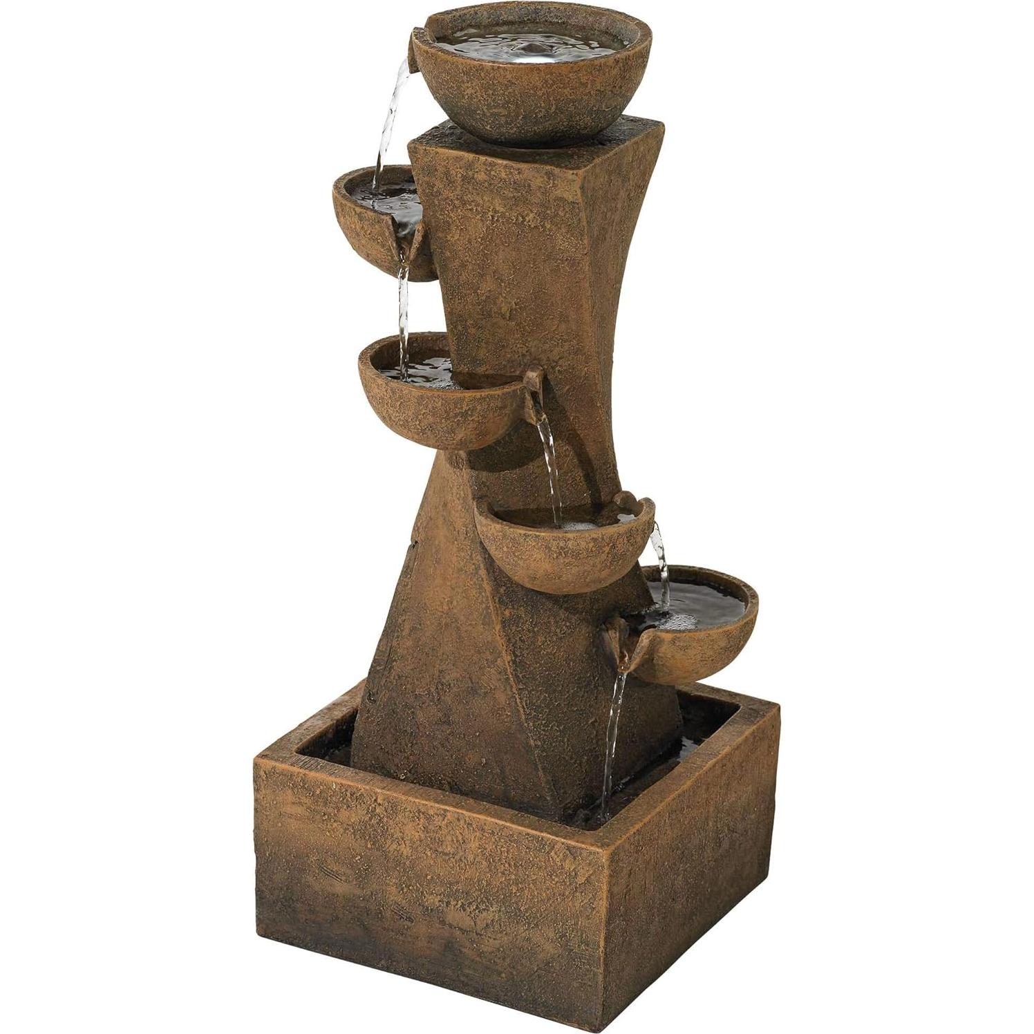 Fuente de Agua Zen Moderna John Timberland 69.9 cm con Luz LED