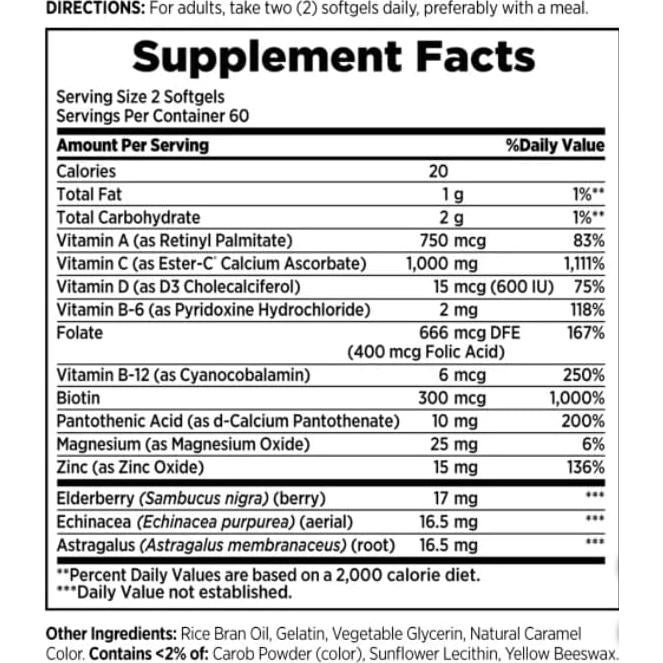 Suplemento de Vitamina C 1000mg Natures Bounty 120 Gelatinas