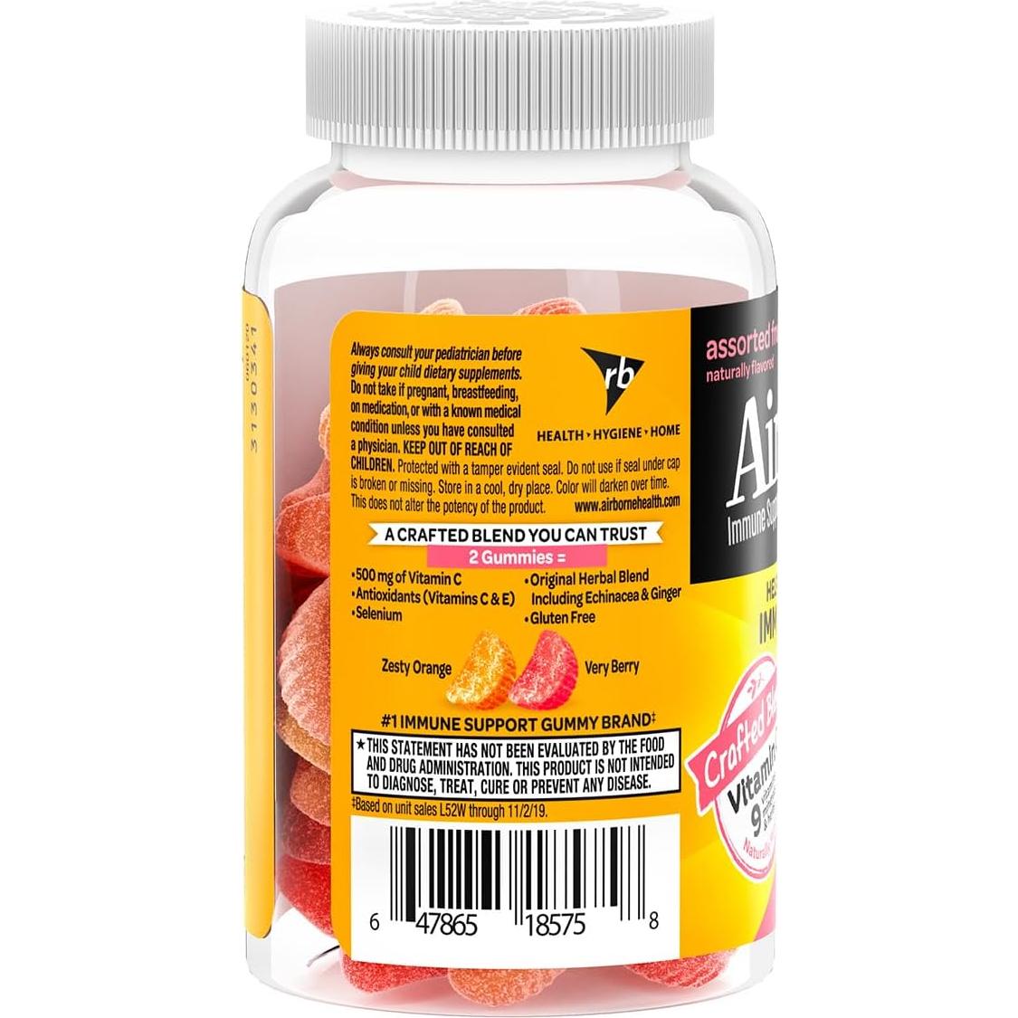 Gominolas Airborne 500mg Vitamina C + Zinc para Niños 21 Unidades