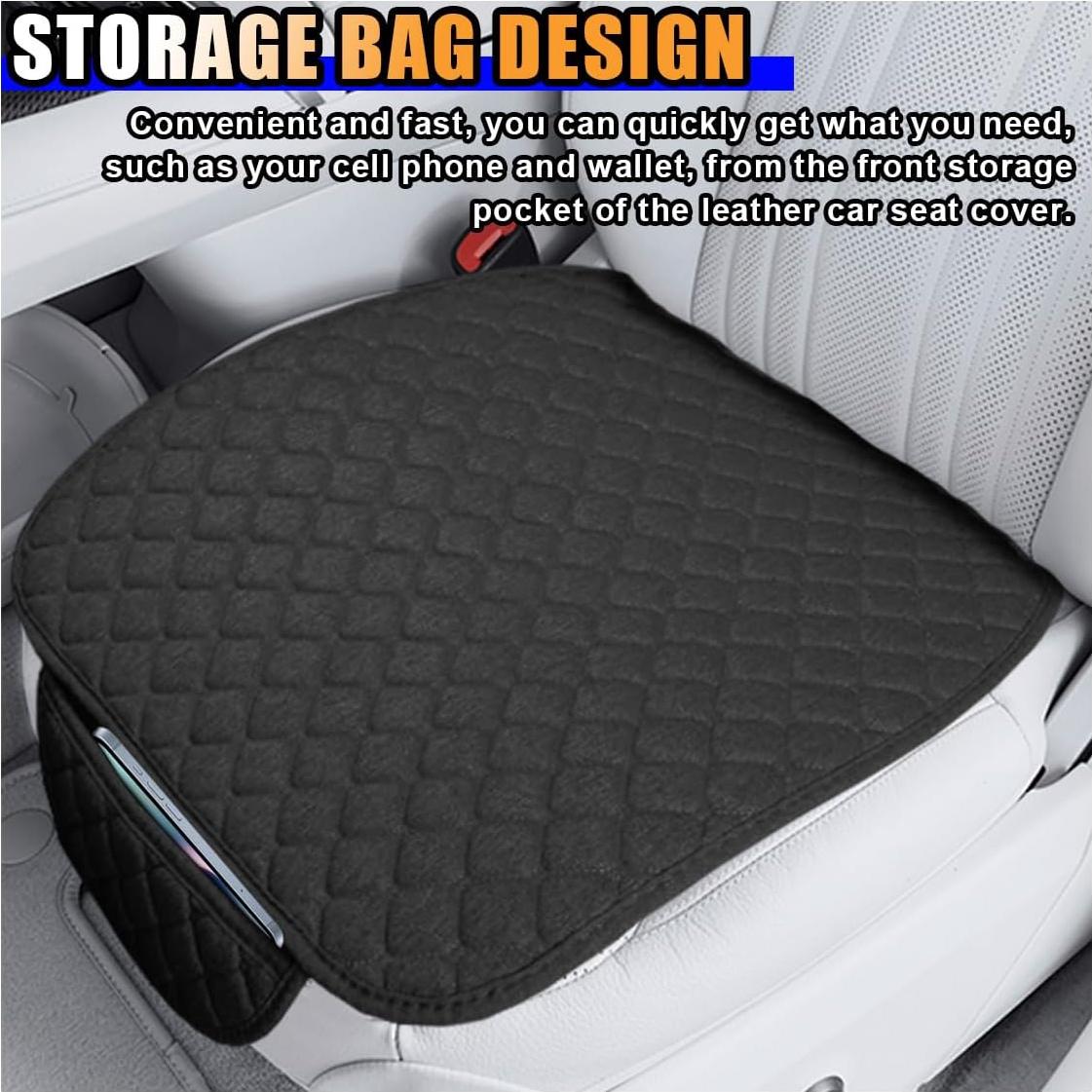 Funda de Asiento de Coche SMILFUY Negra Universal 49.8x49.3cm