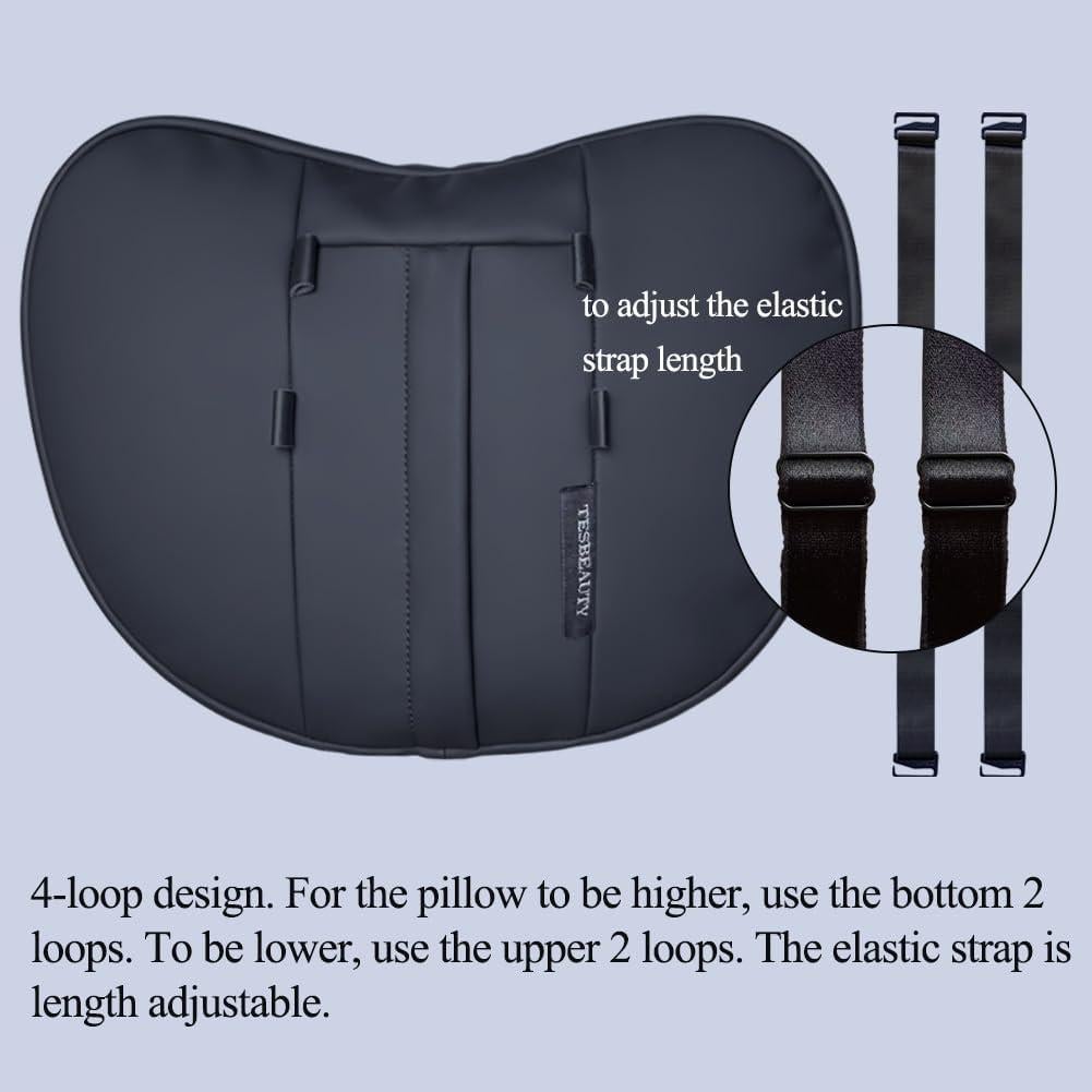 Almohada de Cuello TANOLA de Cuero Nappa Ajustable - 2 Unidades