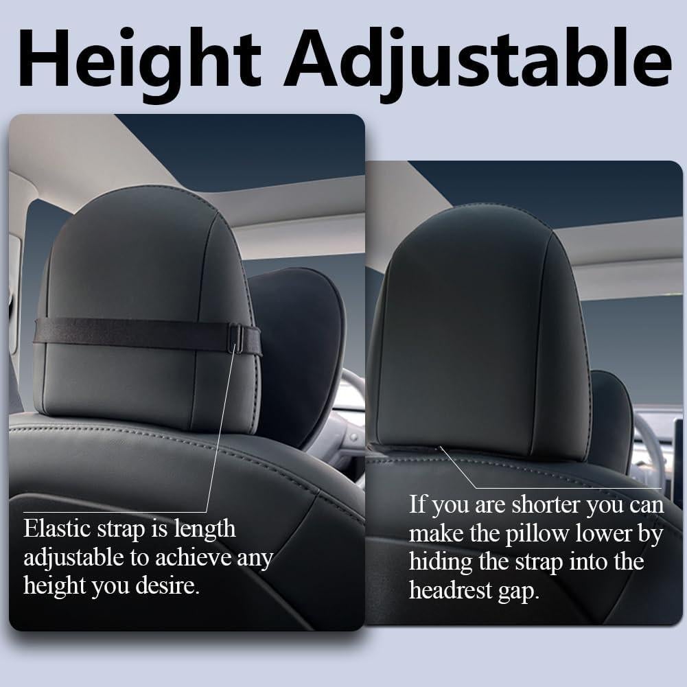 Almohada de Cuello TANOLA de Cuero Nappa Ajustable - 2 Unidades