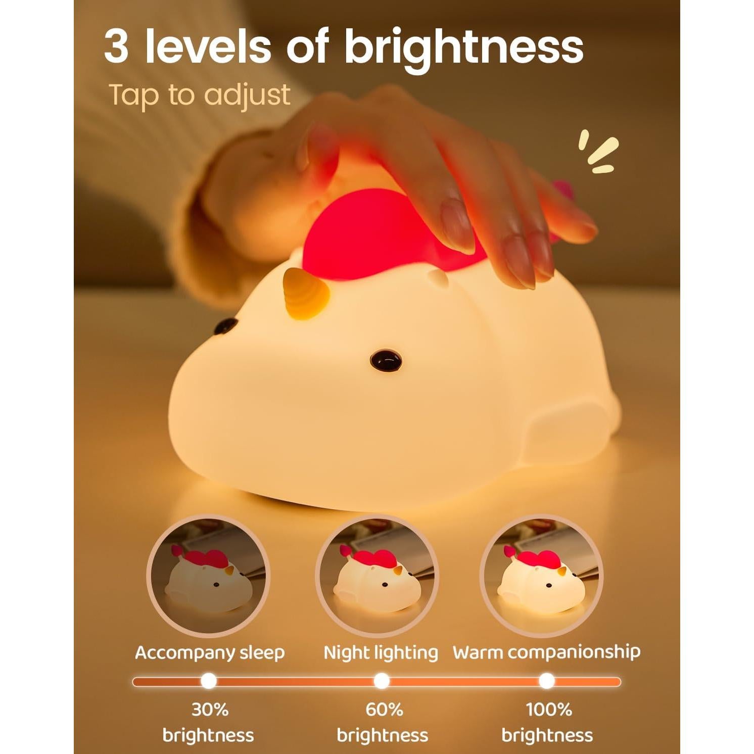 Luz Nocturna Unicornio JOYFUL XINGHAI LED Recargable 30 Min