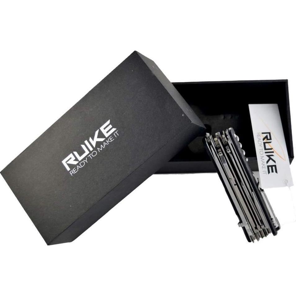 Cuchillo Multifuncional Grande RUIKE L51 Negro con 12 Herramientas