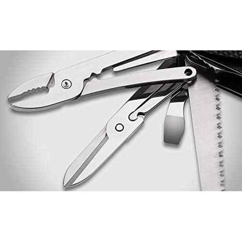 Cuchillo Multifuncional Grande RUIKE L51 Negro con 12 Herramientas