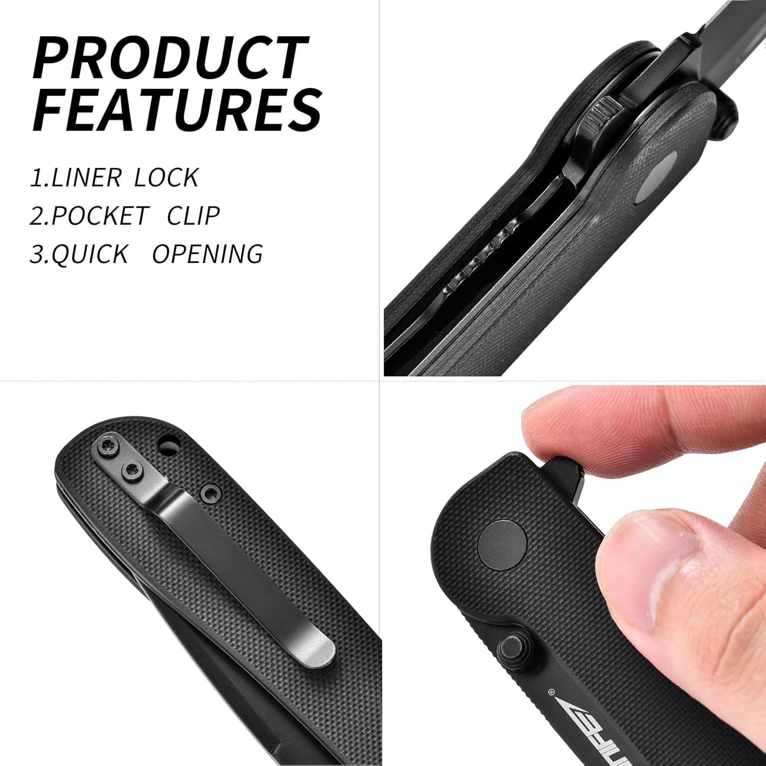 Cuchillo Plegable TONIFE RisingStar para Camping 16.2cm