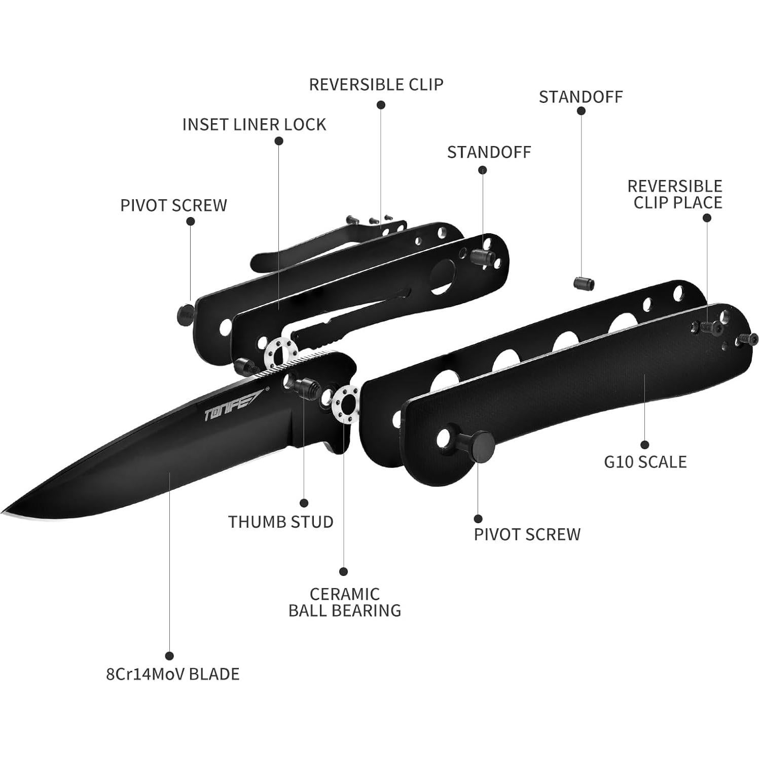 Cuchillo Plegable TONIFE RisingStar para Camping 16.2cm