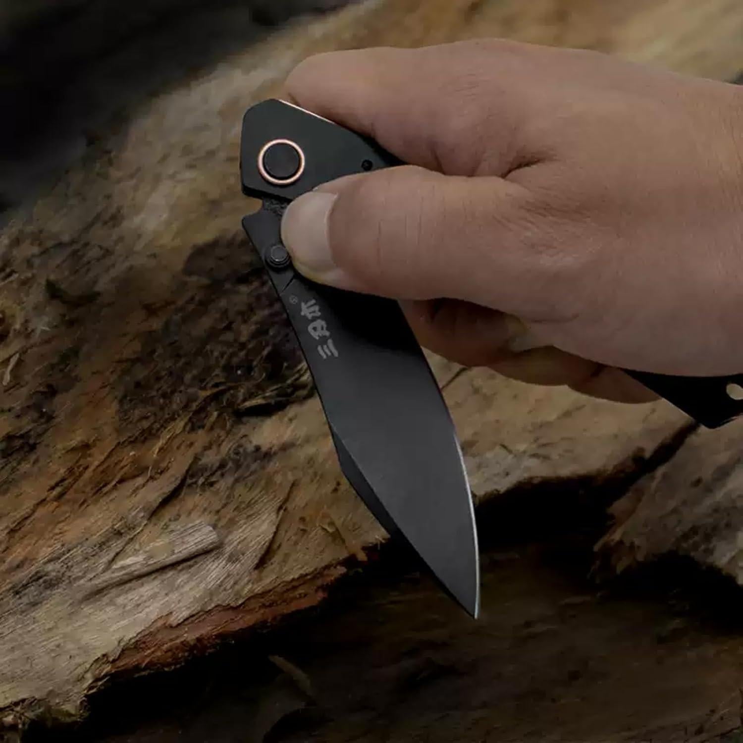 Cuchillo Plegable Sanrenmu 9306 Utility 95mm Negro