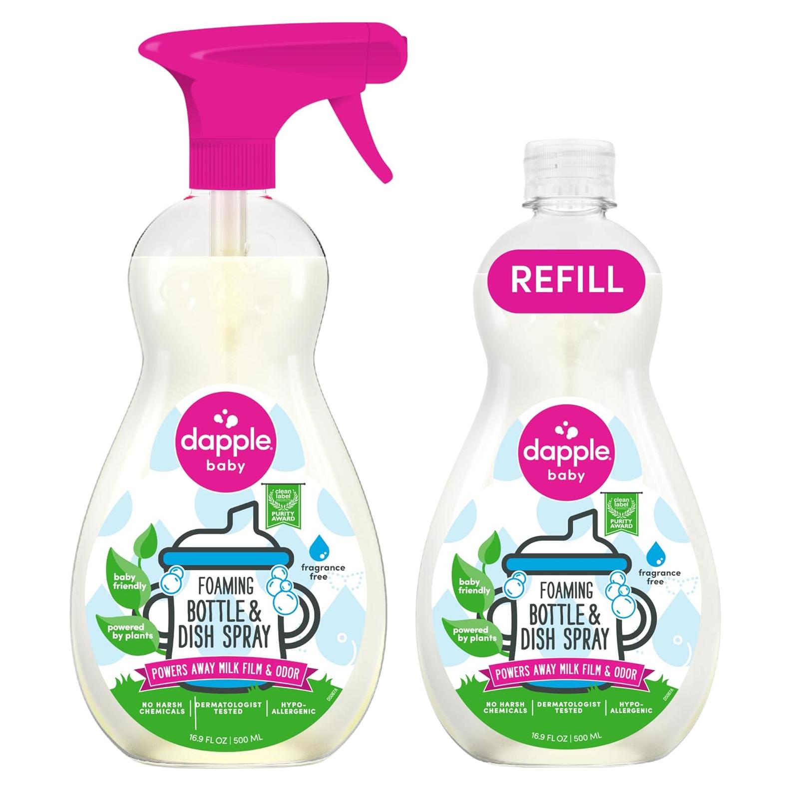 Dapple Baby Jabón Espumoso para Platos y Botellas Hipoalergénico 2x500ml