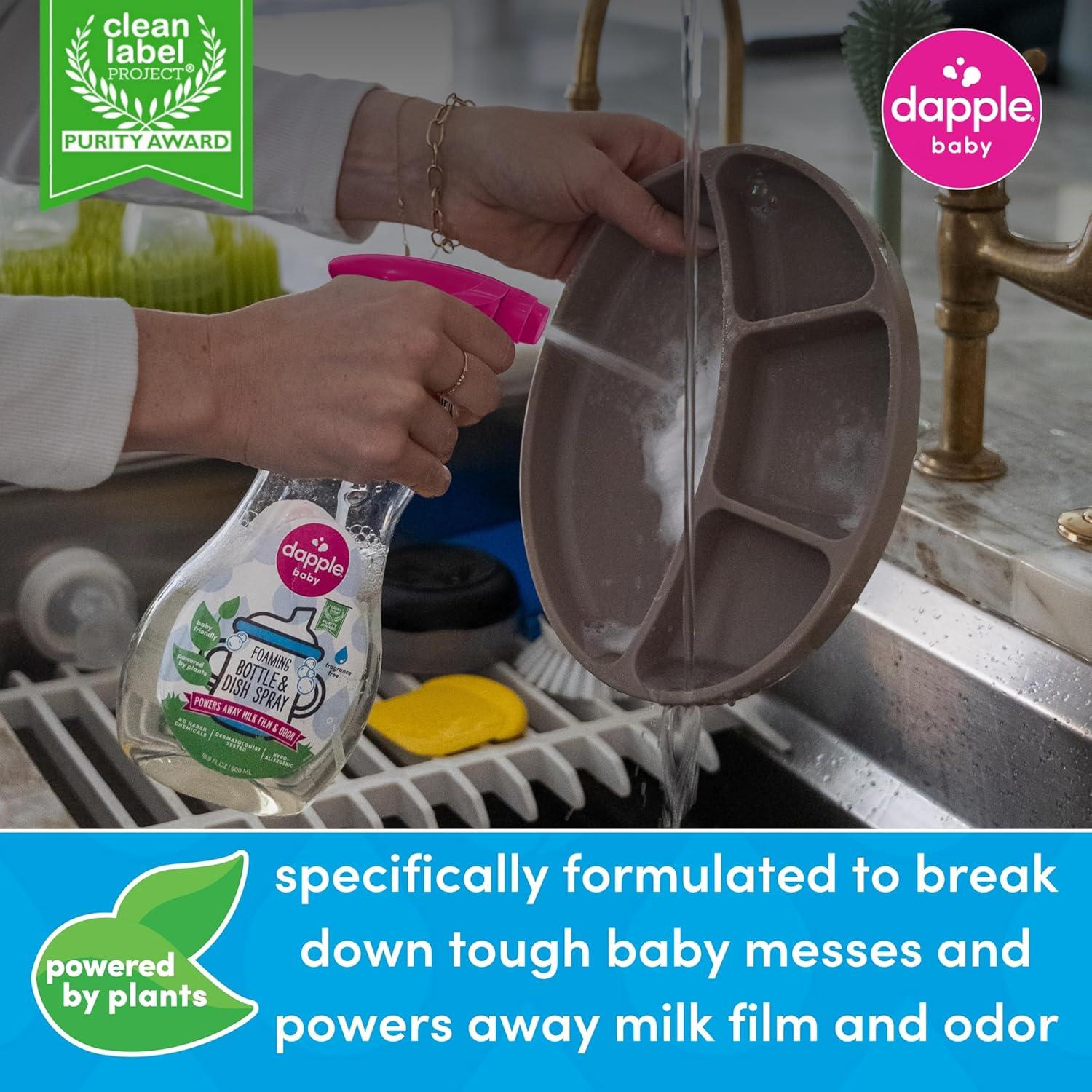 Dapple Baby Jabón Espumoso para Platos y Botellas Hipoalergénico 2x500ml