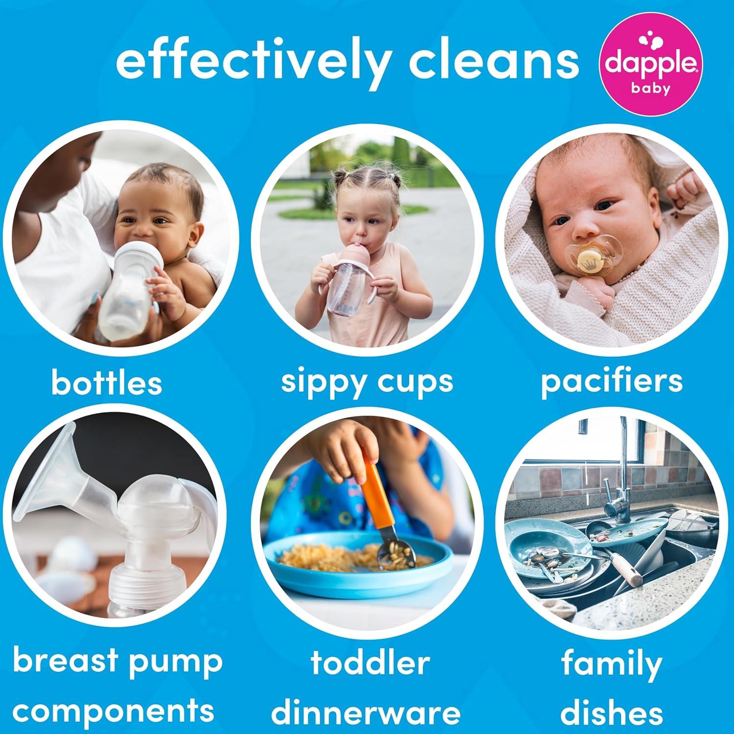 Dapple Baby Jabón Espumoso para Platos y Botellas Hipoalergénico 2x500ml