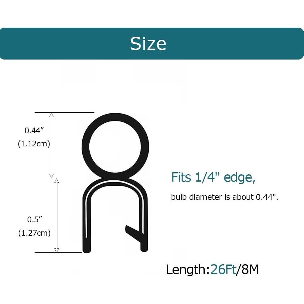 Tira de Sello para Puerta de Coche Tintvent 8m Goma EPDM