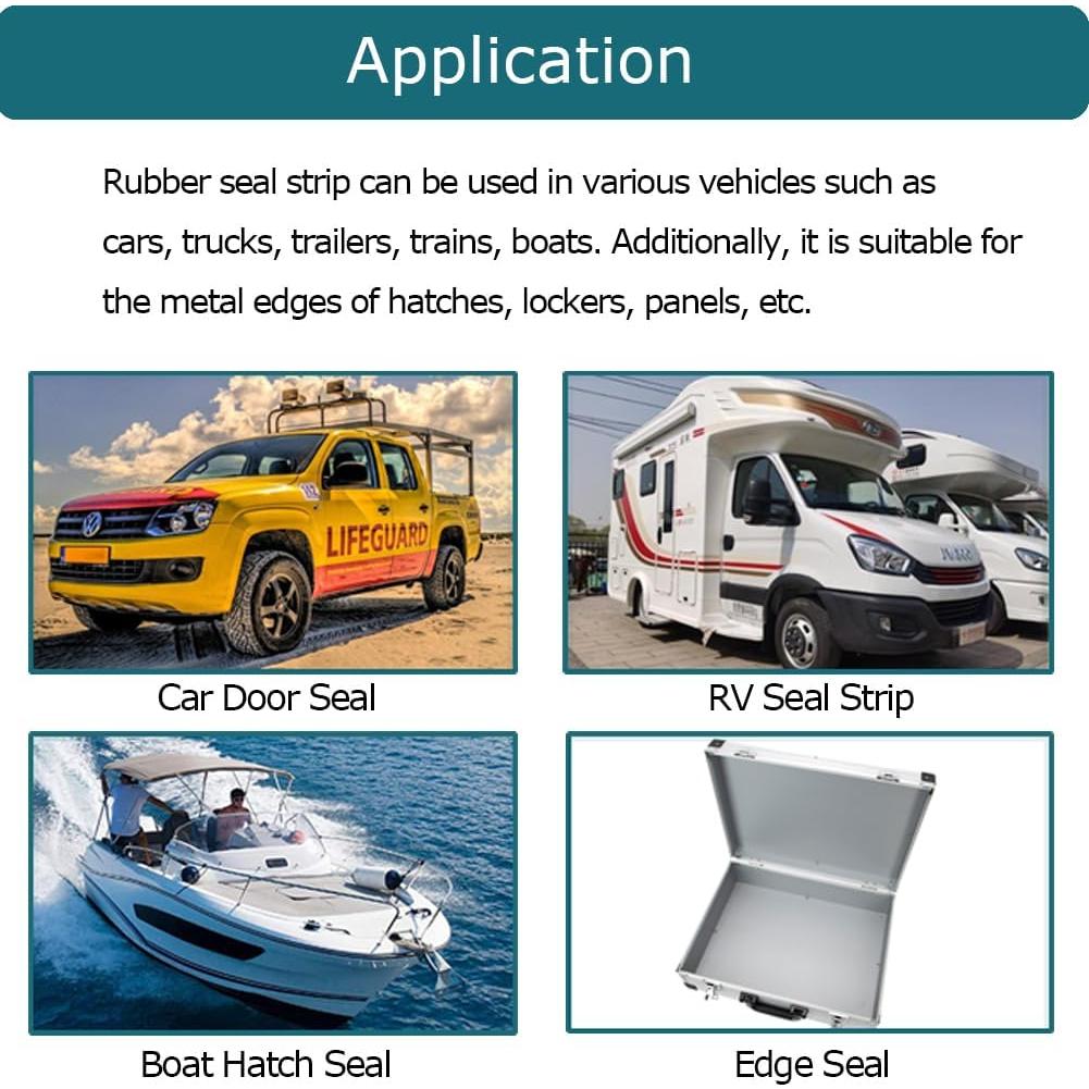 Tira de Sello para Puerta de Coche Tintvent 8m Goma EPDM