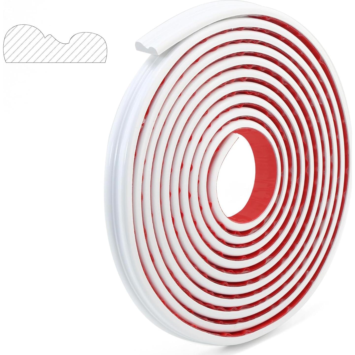 Moldura Autoadhesiva Gaahing 3m x 2.3cm PVC Blanco Decorativa