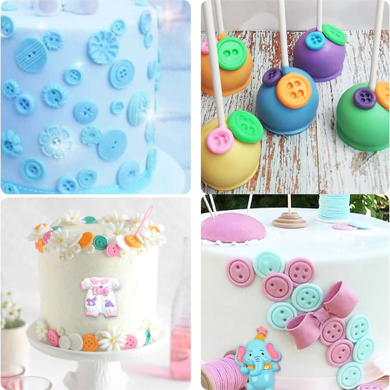 Moldes de Silicona para Fondant NF09 - Botón Elefante 3 Piezas