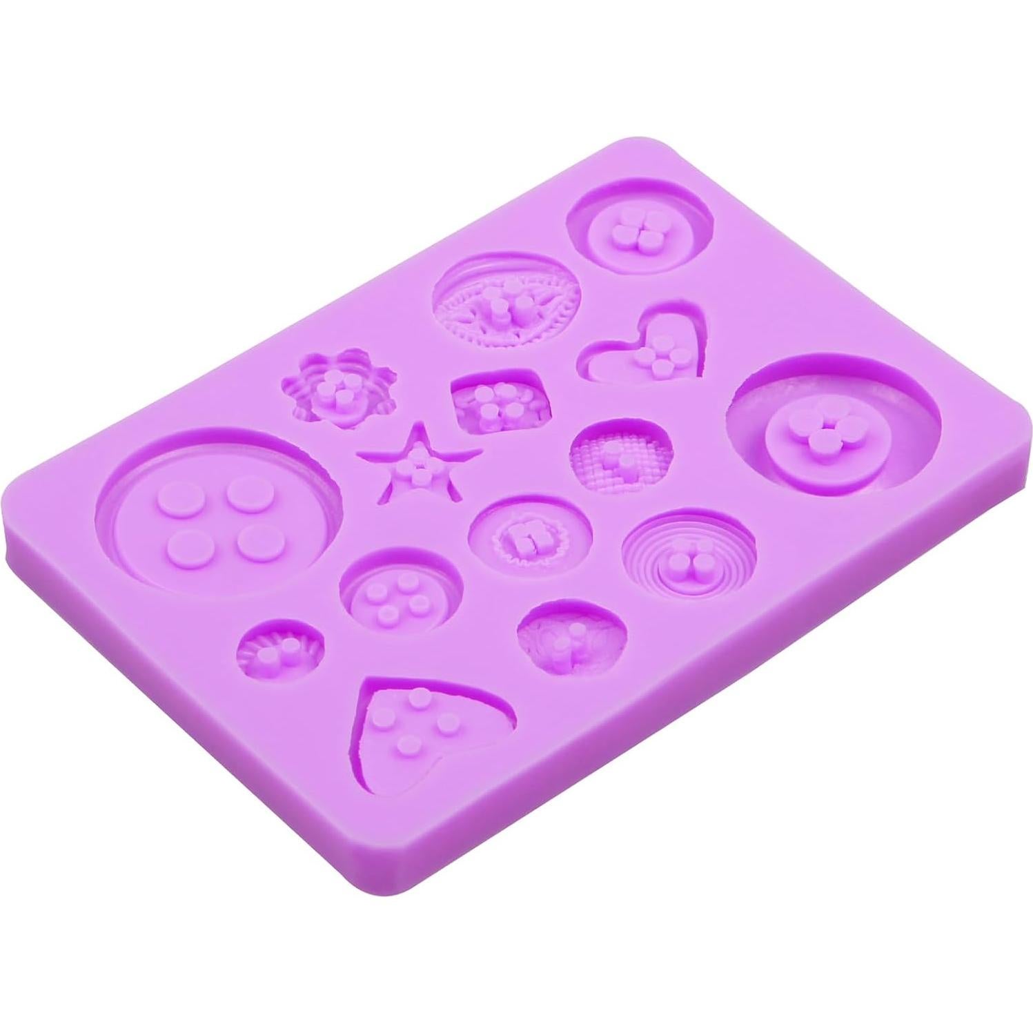 Moldes de Silicona para Fondant NF09 - Botón Elefante 3 Piezas