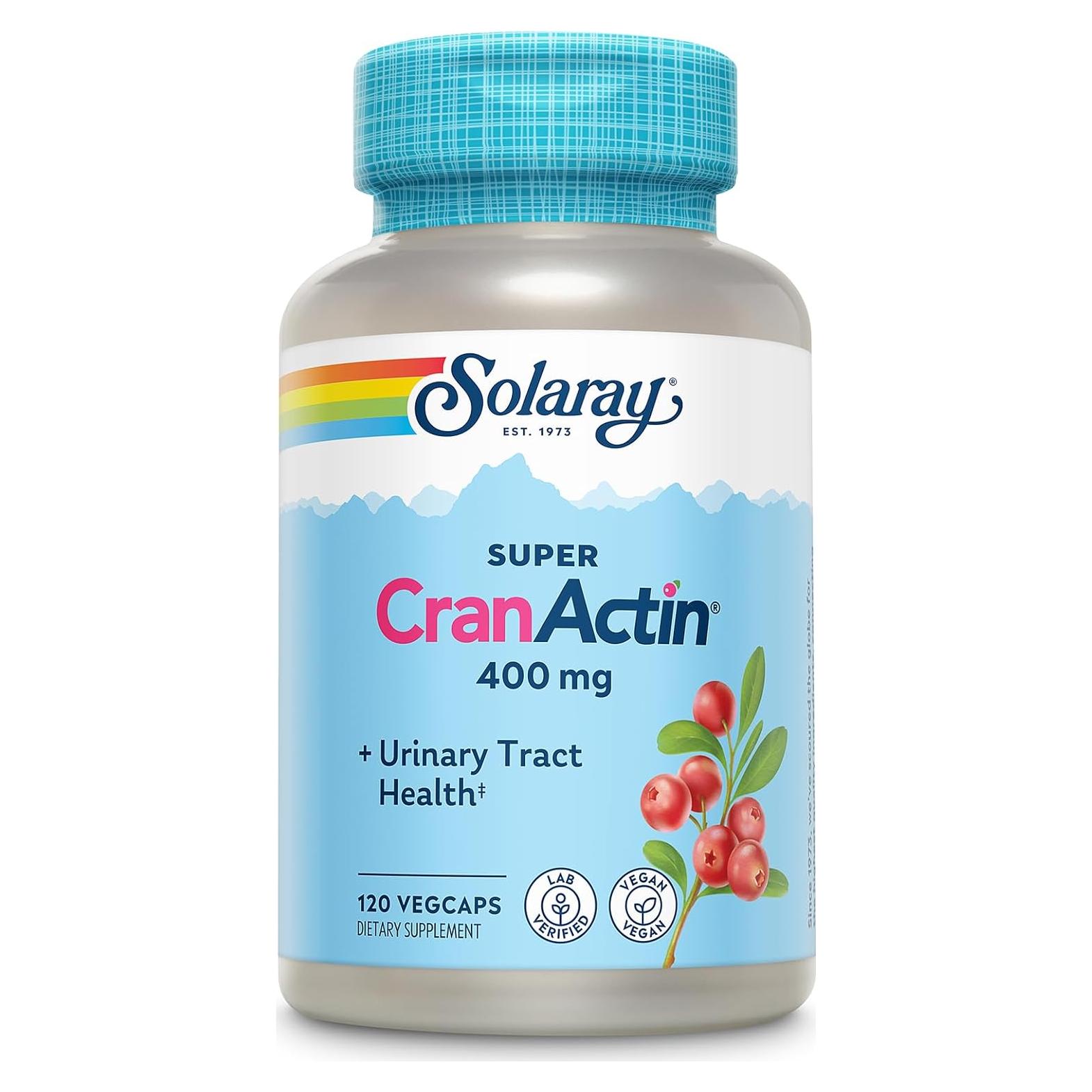 Solaray Super CranActin 400mg Extracto de Arándano con Vitaminas