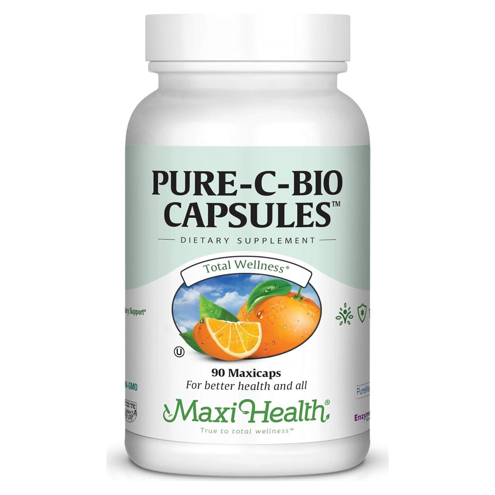 Vitamina C Pura Maxi Health con Bioflavonoides - 90 Cápsulas