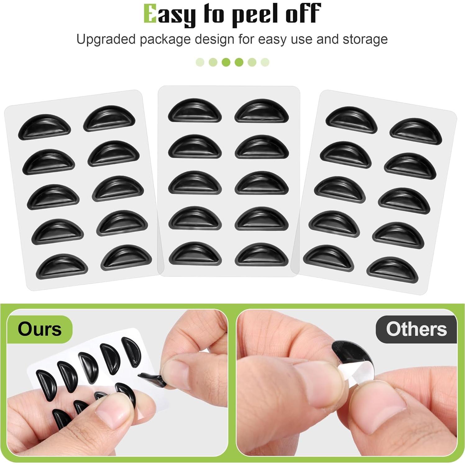 Almohadillas de nariz de silicona Gdnmpat - 20 pares antideslizantes