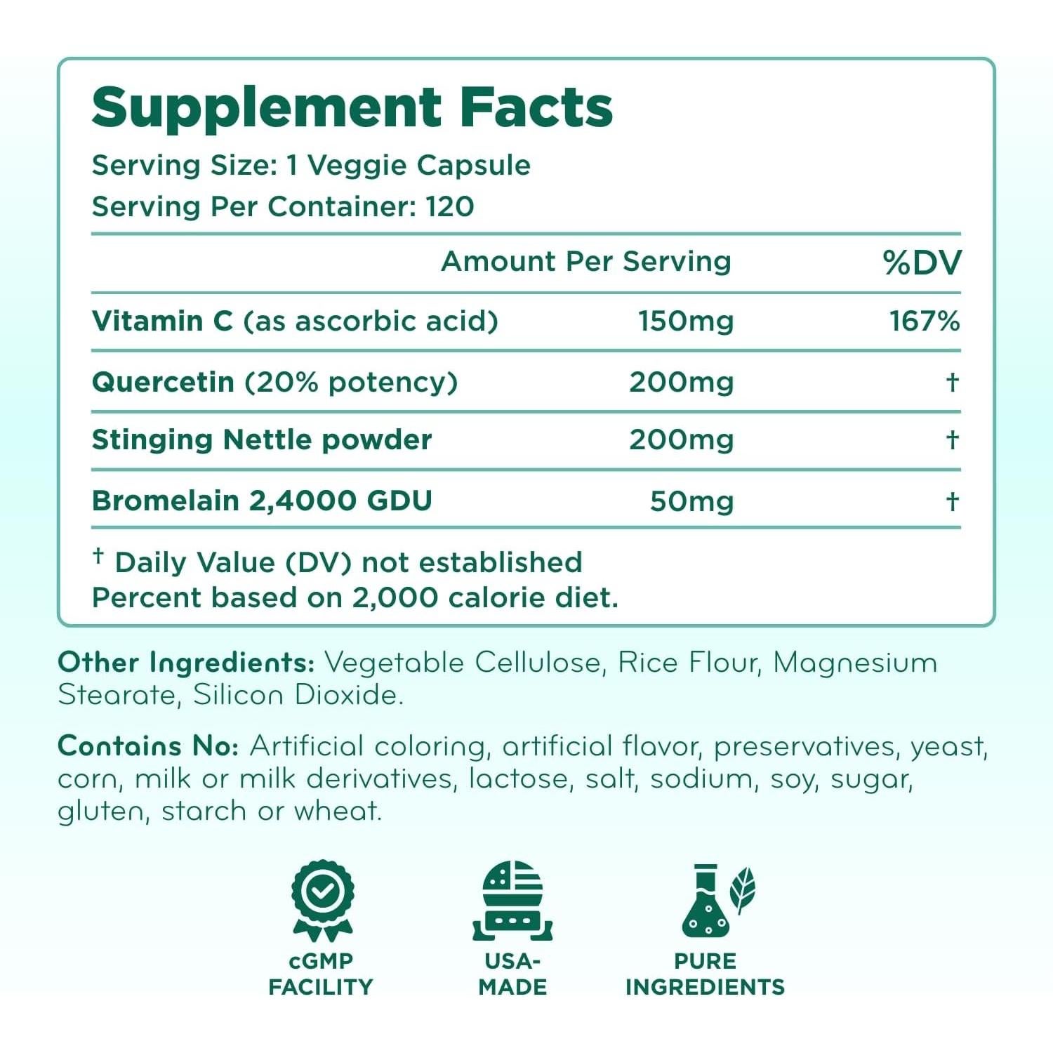 Suplemento Inmunológico Histamine Guard ClearFormulas 120 Cápsulas
