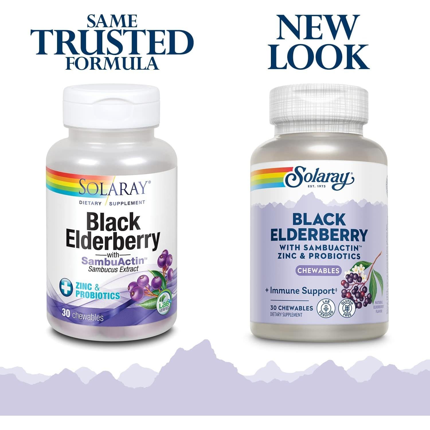 Extracto de Saúco Negro Solaray con Zinc y Probioticos 30 Tabletas