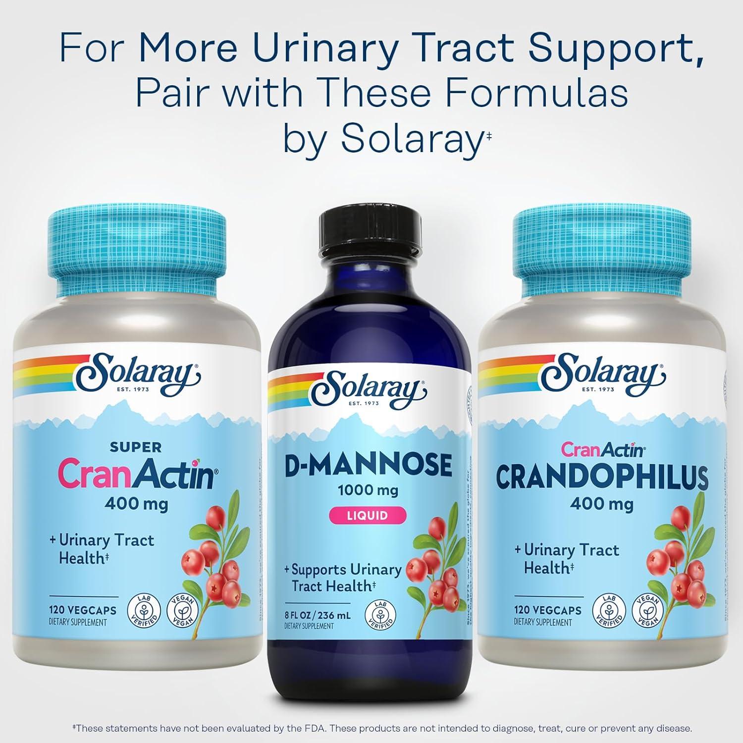 Solaray D-Mannose 1000 mg Líquido con Arándano 236.6 ml