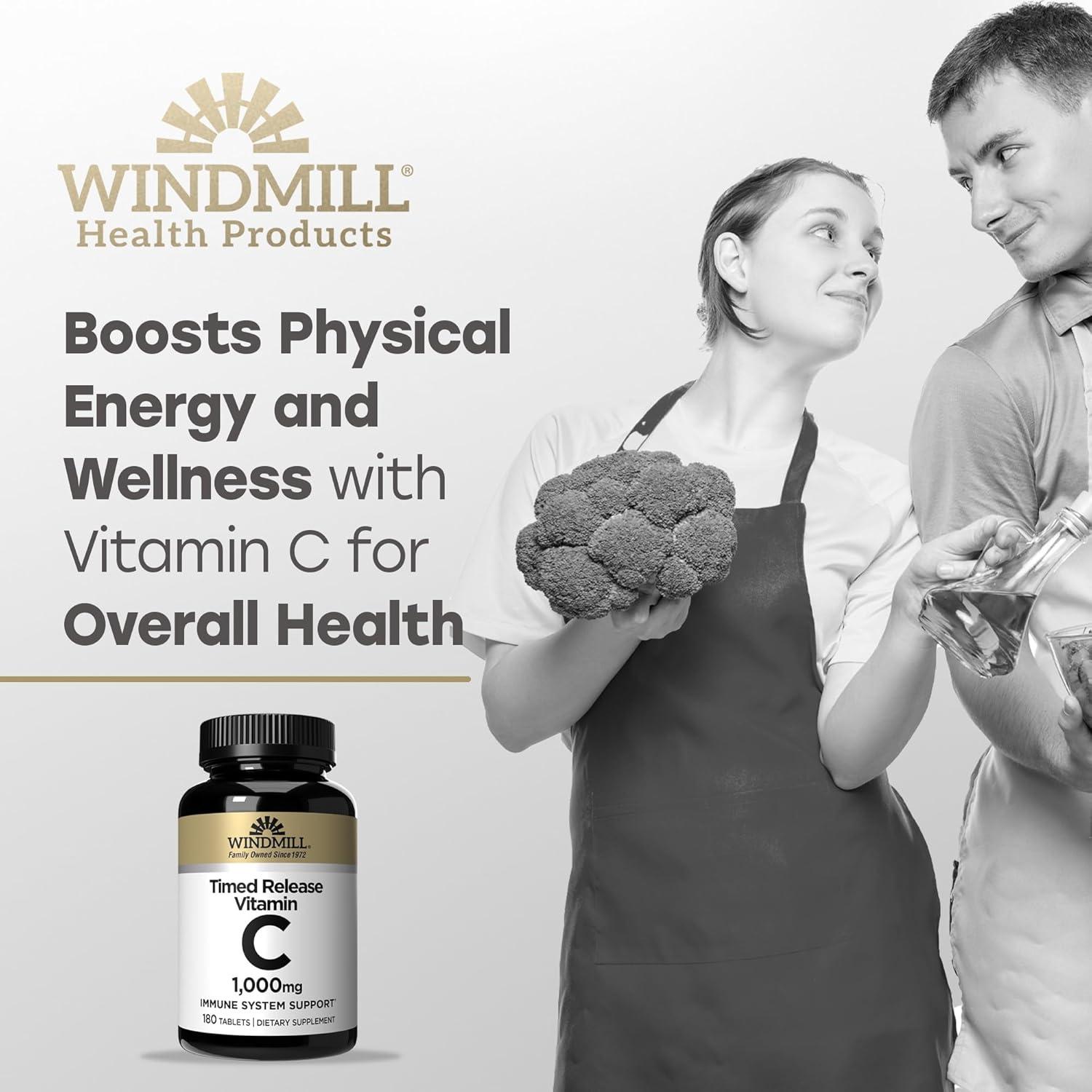 Vitaminas Naturales Windmill Vitamina C 1000mg 180 Tabletas