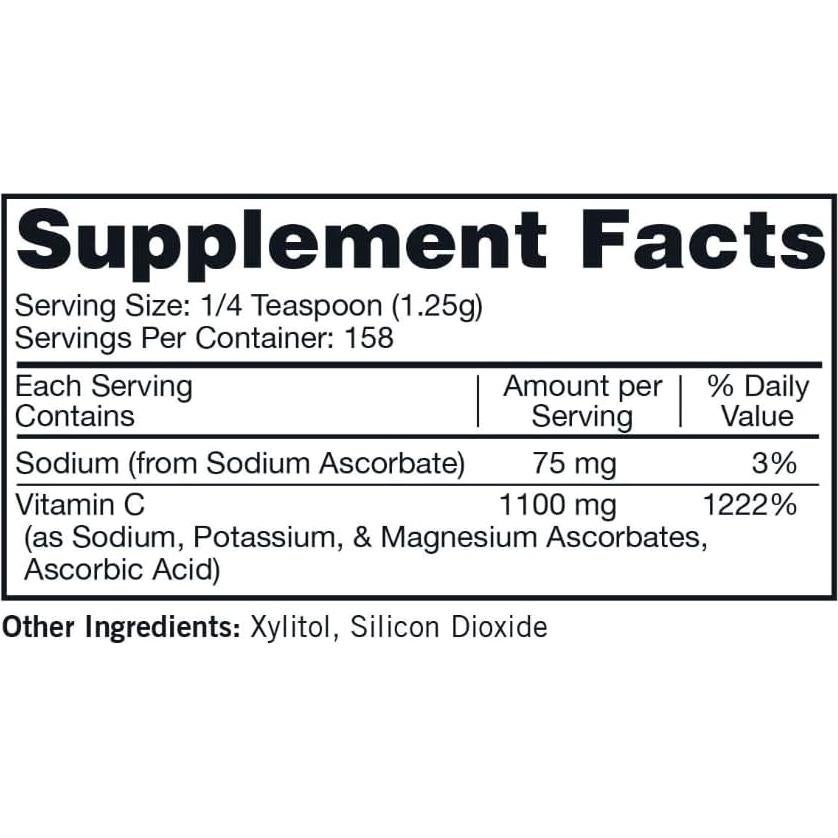 Polvo de Vitamina C Acondicionado Kirkman 198.4 g - Antioxidante