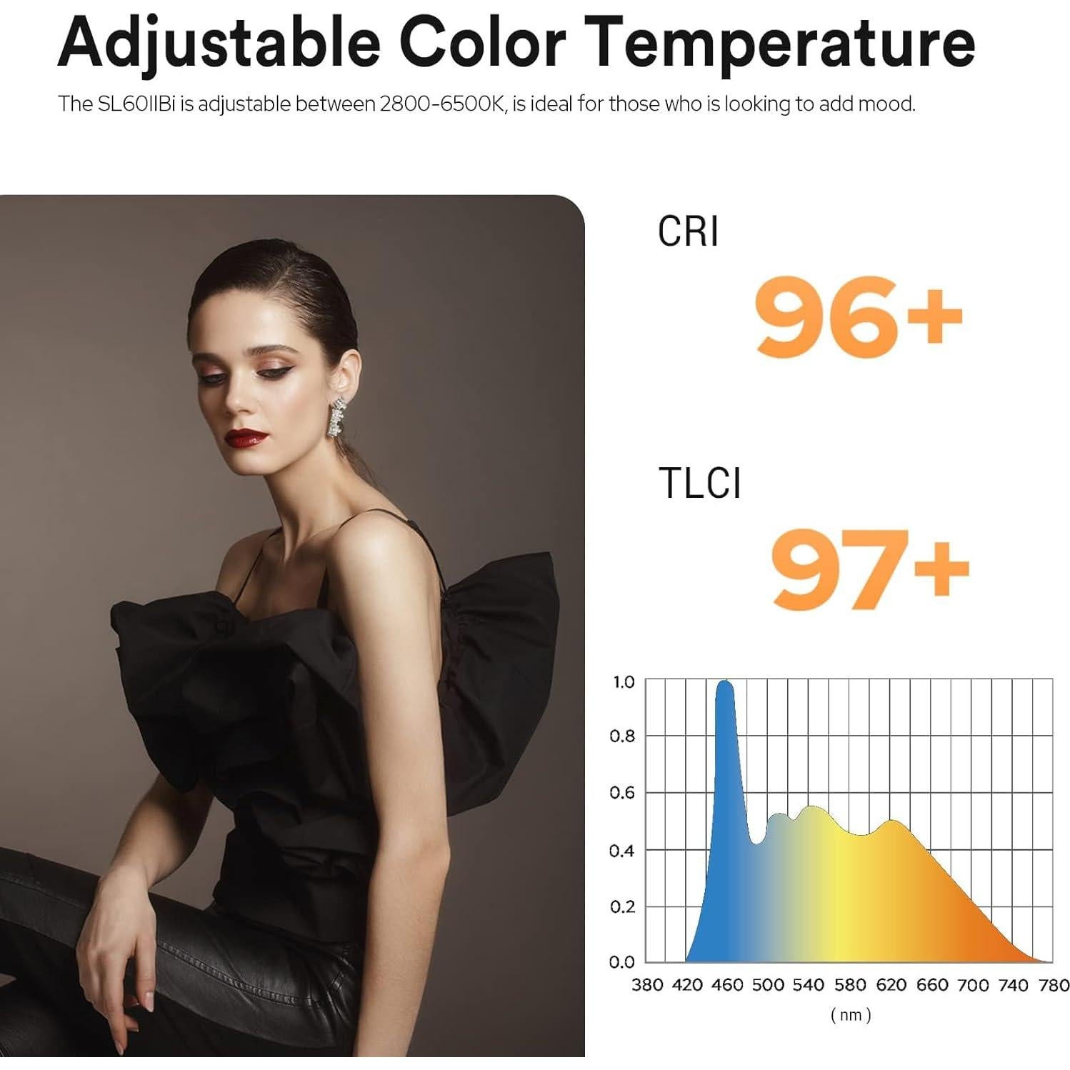 Luz LED Bi-Color Godox SL60IIBi 75W 2800K-6500K 25100Lux