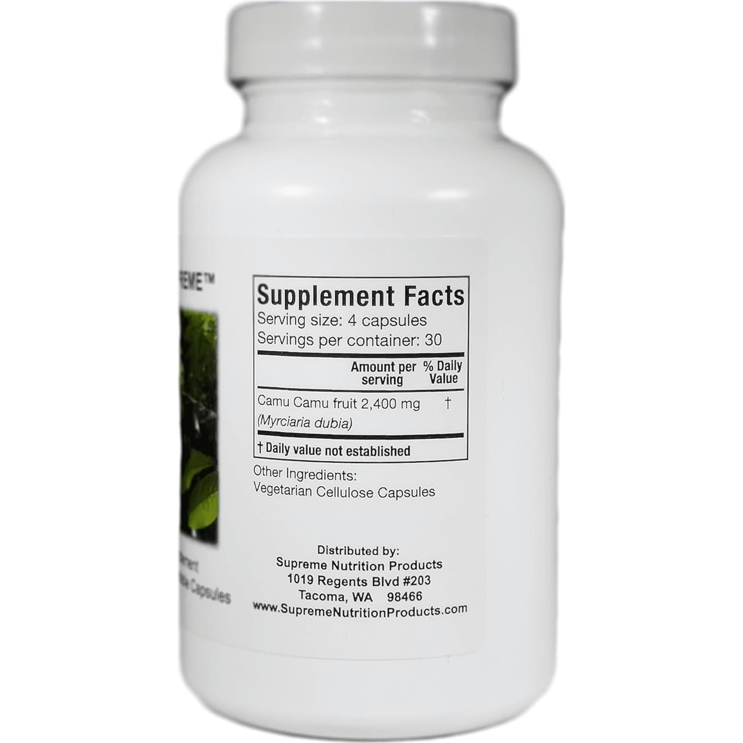 Camu Camu Puro Supreme Nutrition 120 Cápsulas Vegetarianas