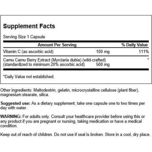 Camu Camu Silvestre Swanson 500 mg 60 Cápsulas Antioxidante