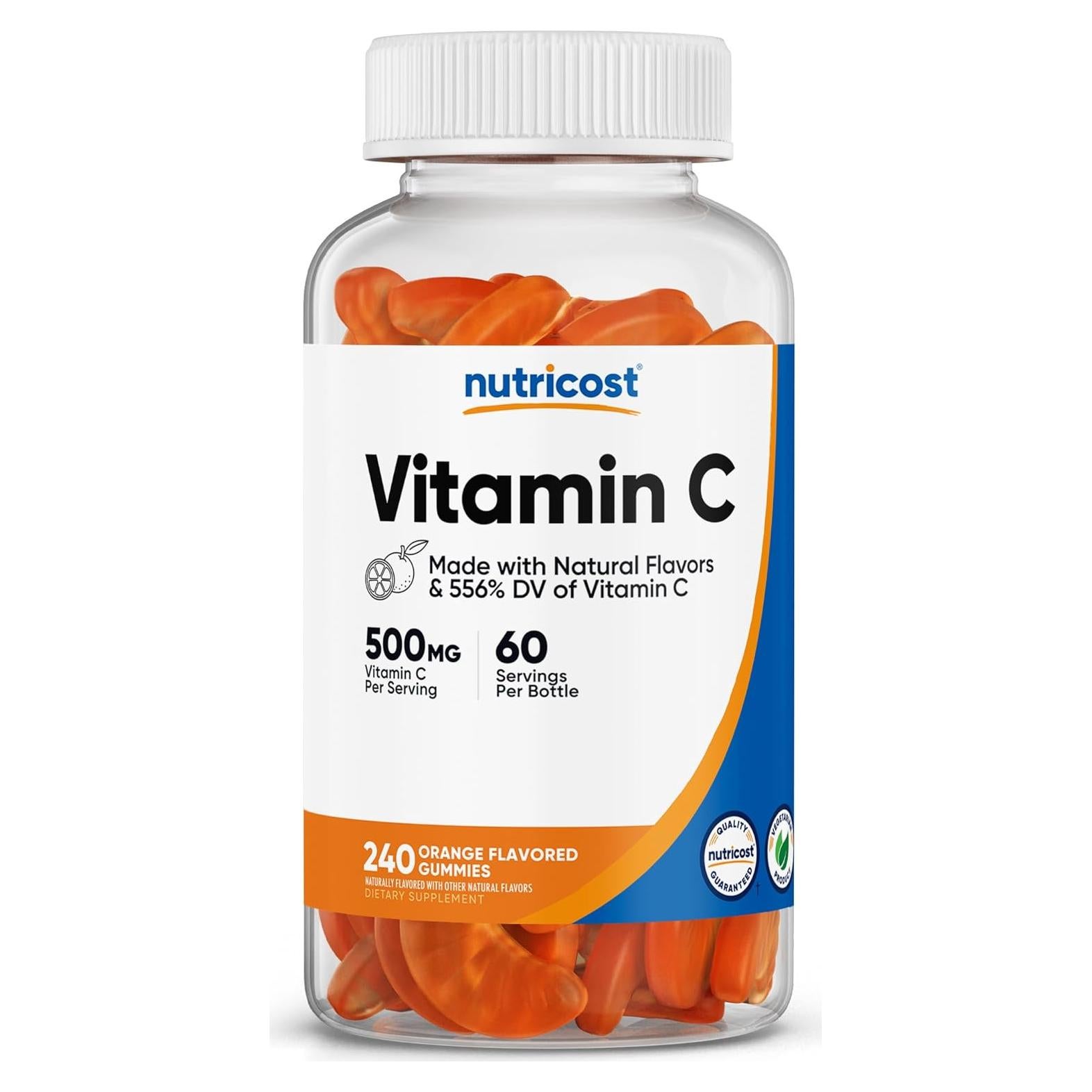 Gomitas de Vitamina C Nutricost 500mg 240 Unidades Veganas