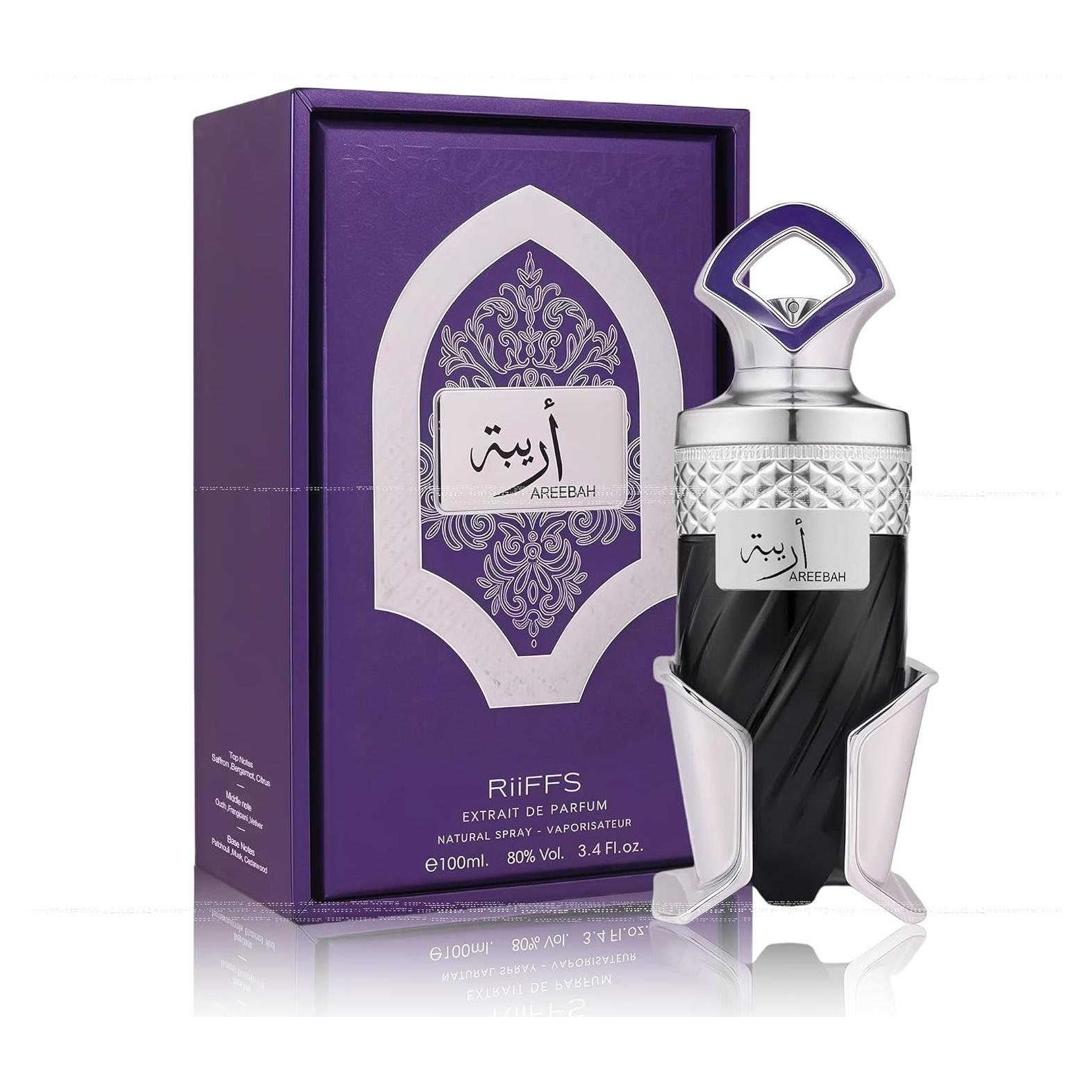 Perfume Areebah 100 ml Eau de Parfum - Azafrán, Oud y Vainilla