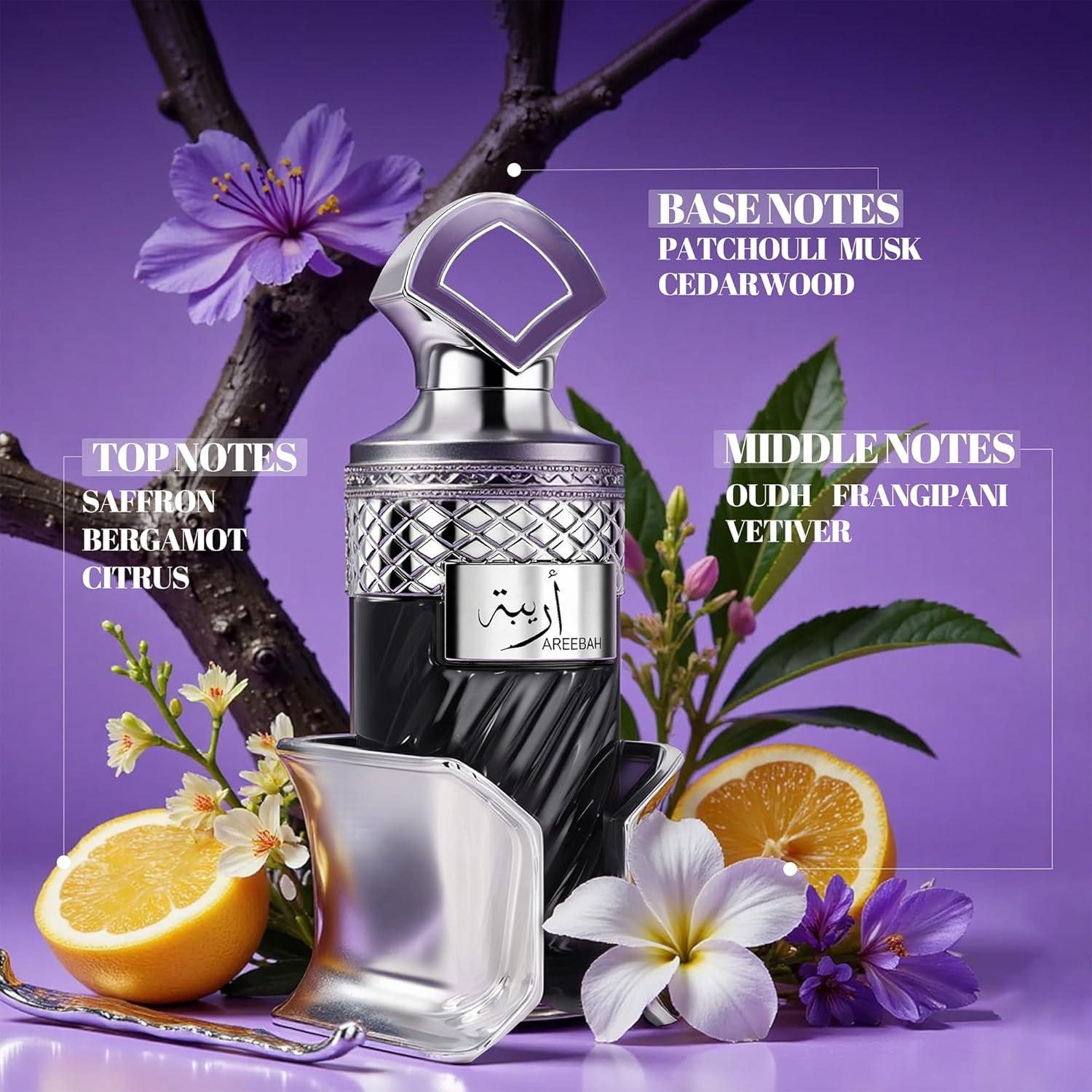 Perfume Areebah 100 ml Eau de Parfum - Azafrán, Oud y Vainilla