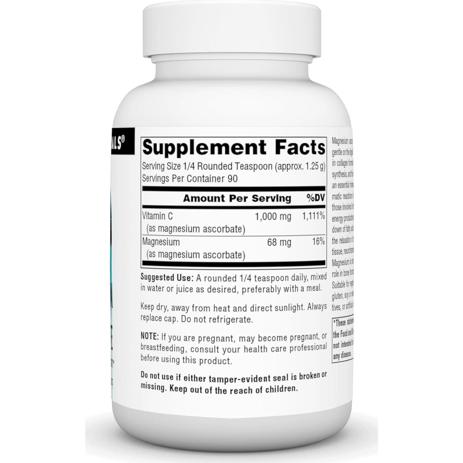 Cristales de Ascorbato de Magnesio Source Naturals 113.4g