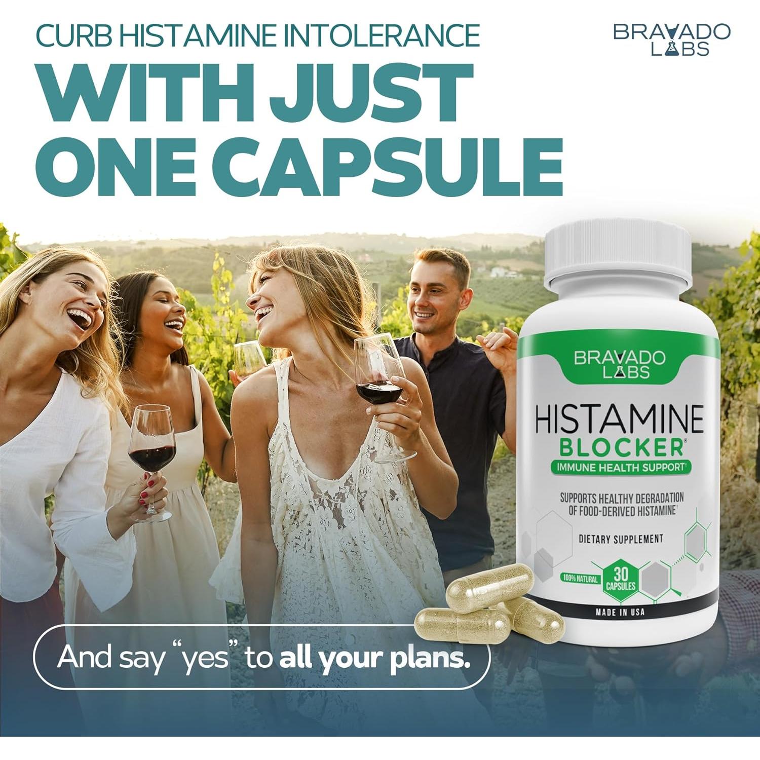 Suplemento Enzima DAO Bravado Labs 30 Cápsulas 10000 HDU