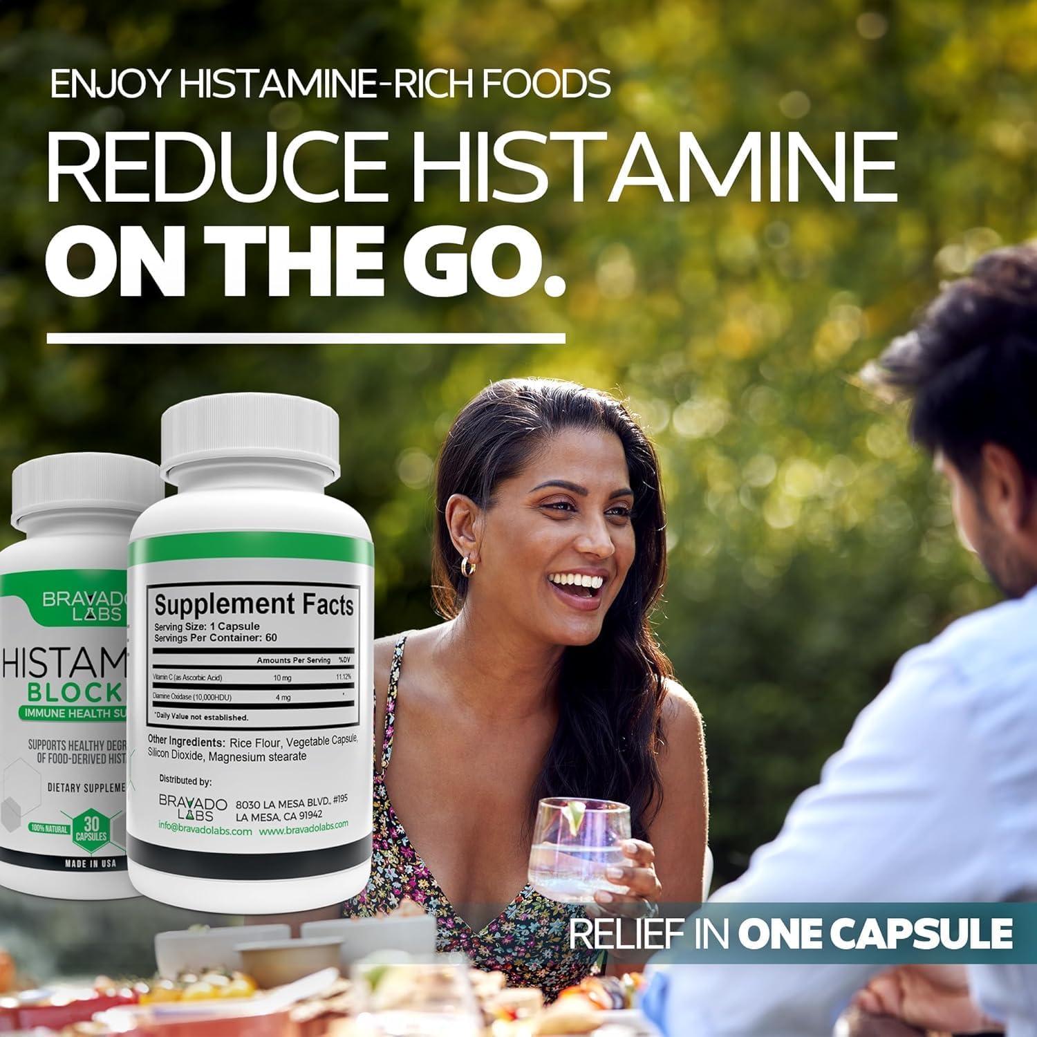 Suplemento Enzima DAO Bravado Labs 30 Cápsulas 10000 HDU