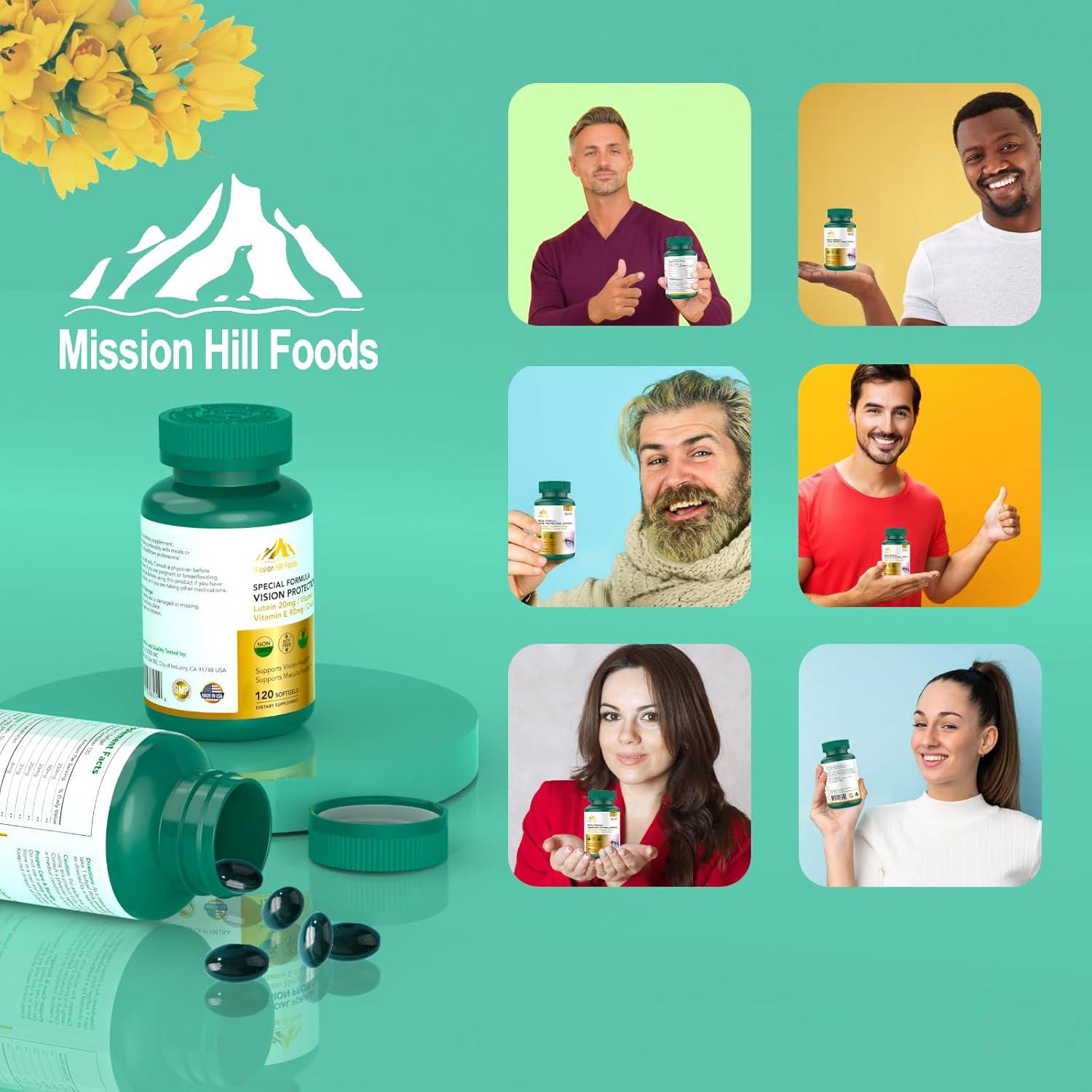 Suplemento Luteína y Zeaxantina Mission Hill 120 Gelatinas