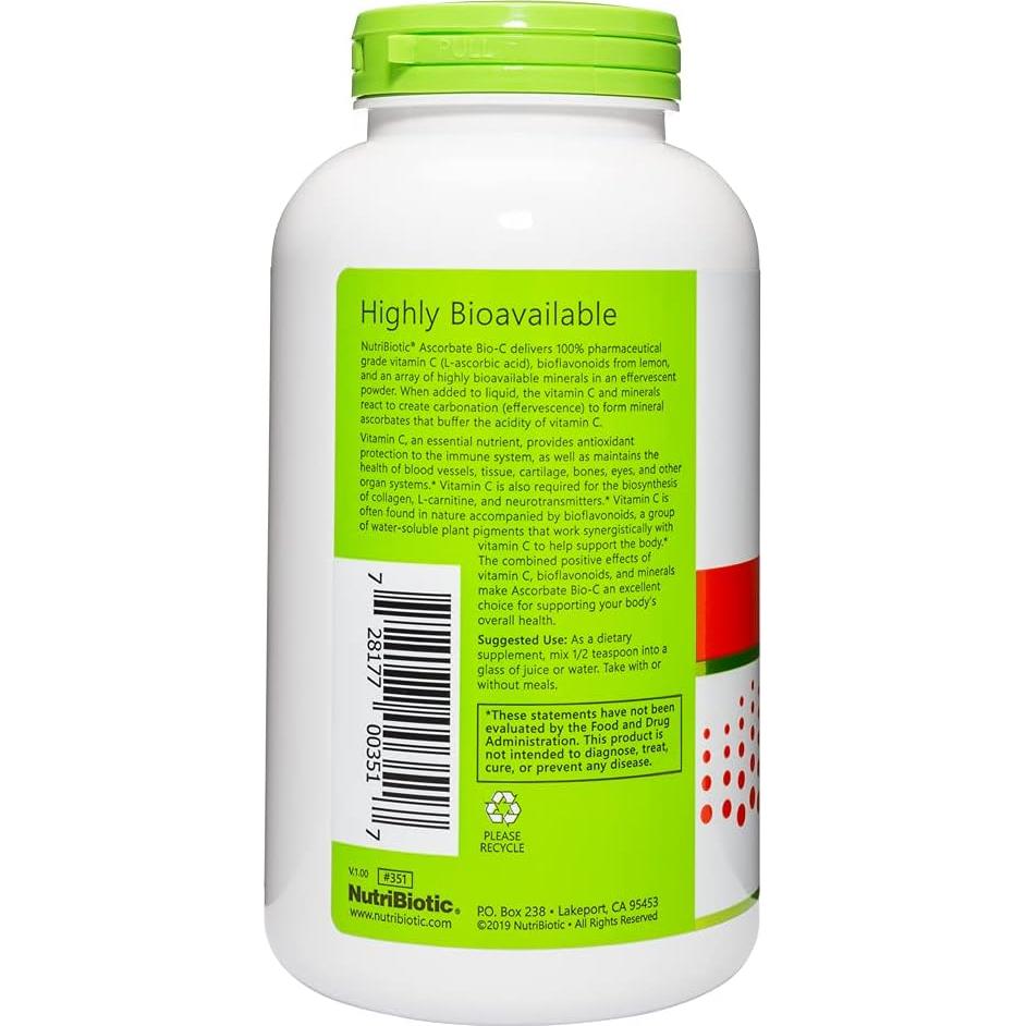 NutriBiotic Ascorbato Bio-C 0.45 kg - Polvo Efervescente Vitamina C