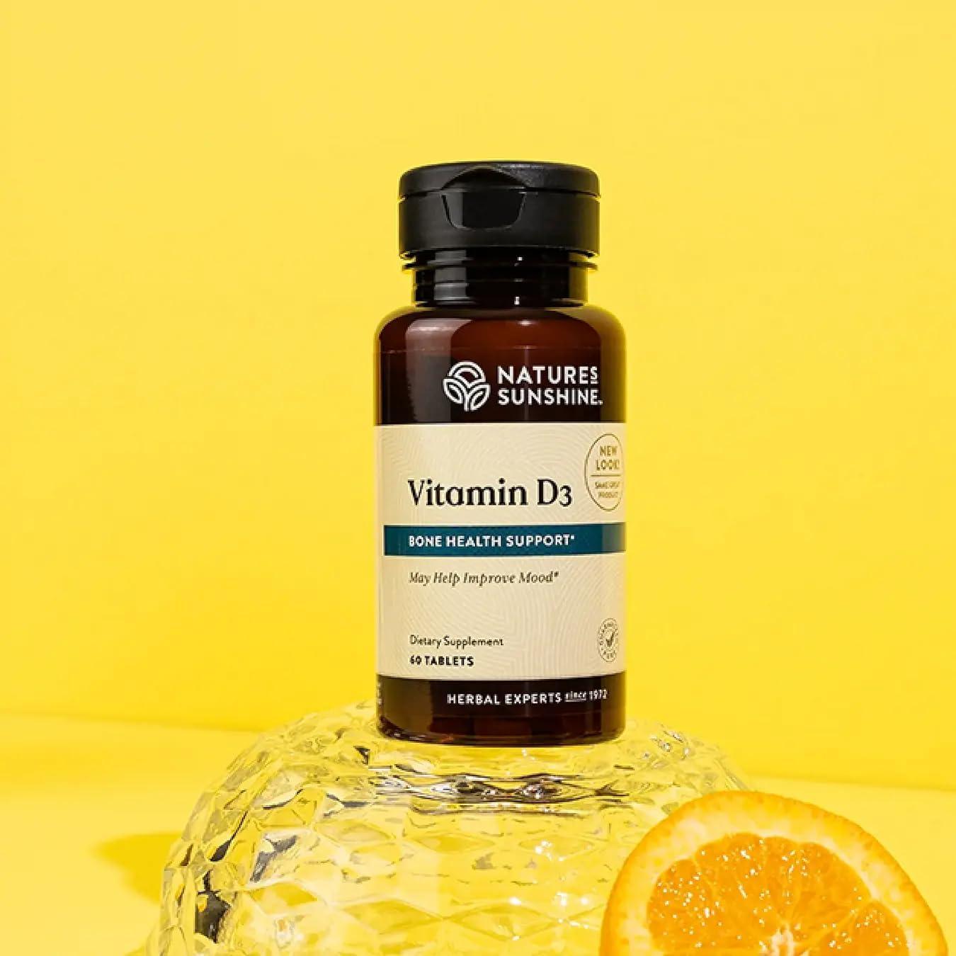 Vitamina D3 Nature's Sunshine 60 Tabletas - Salud Ósea y Ánimo