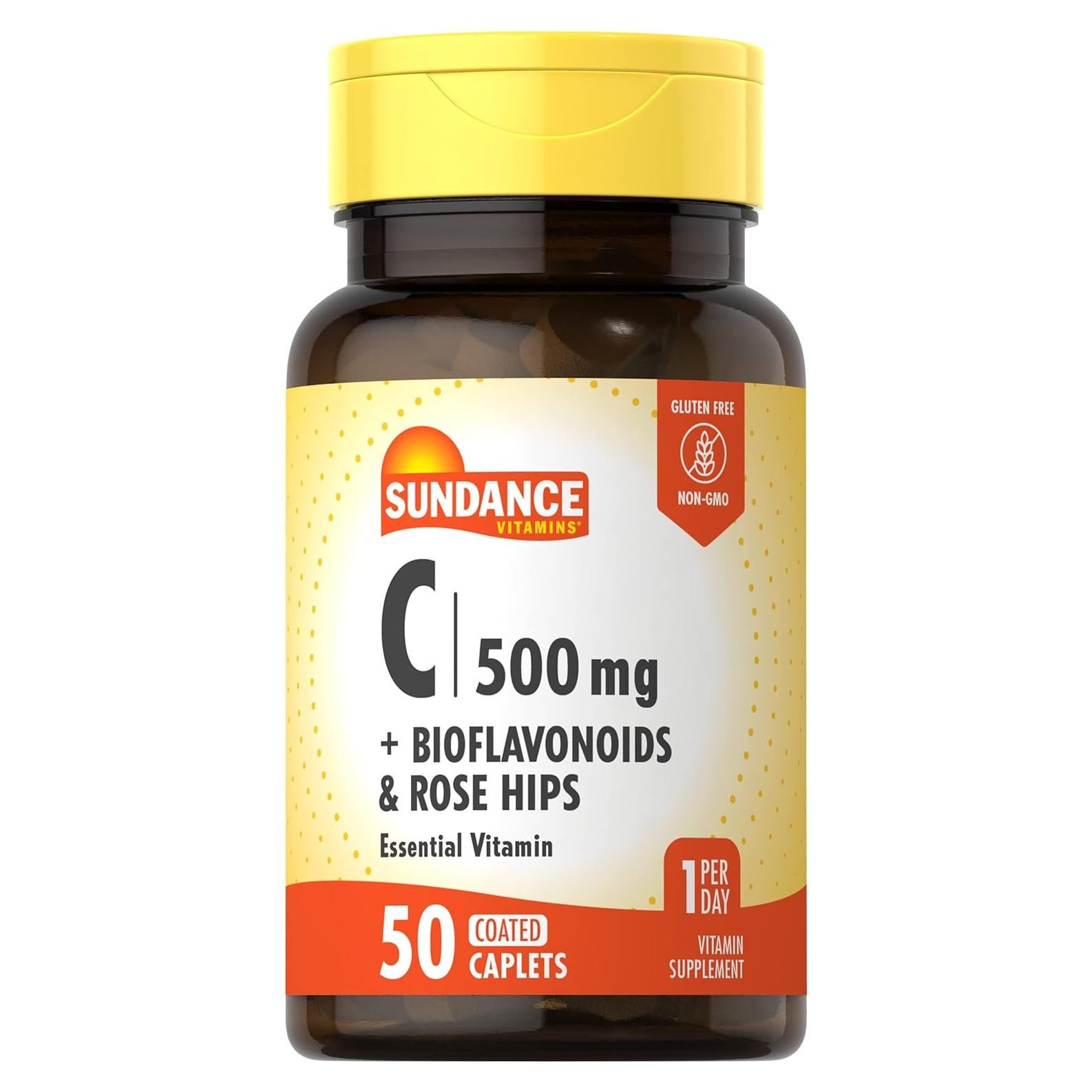 Vitamina C 500mg Sundance con Bioflavonoides y Rosa Mosqueta