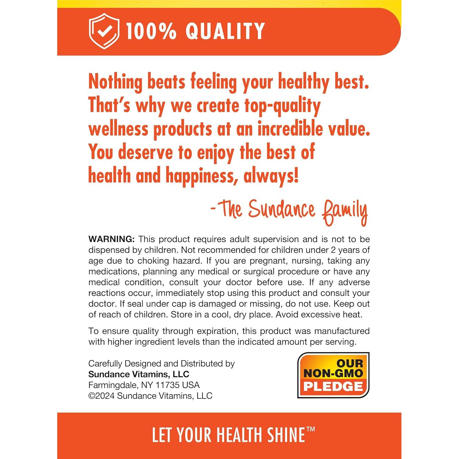 Vitamina C 500mg Sundance con Bioflavonoides y Rosa Mosqueta