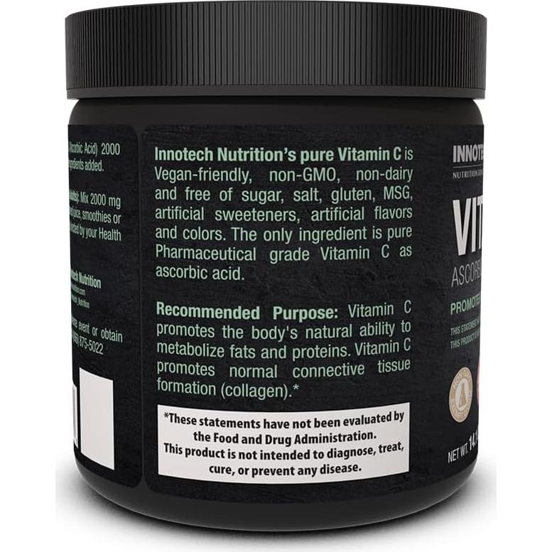 Vitamina C Pura Innotech Nutrition 400 g - Ácido Ascórbico