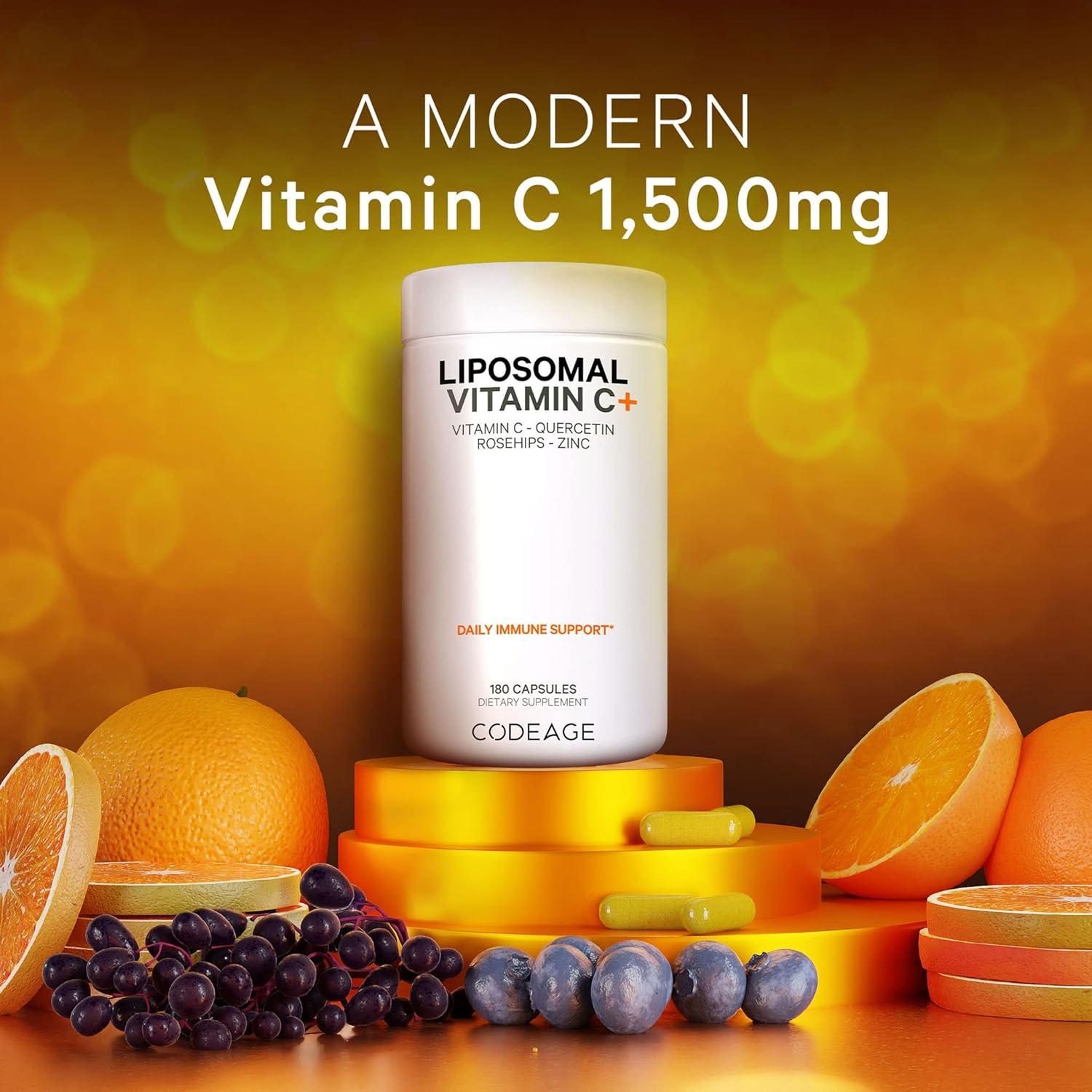 Codeage Vitamina C Liposomal 1500mg + Zinc - 2 Paquetes