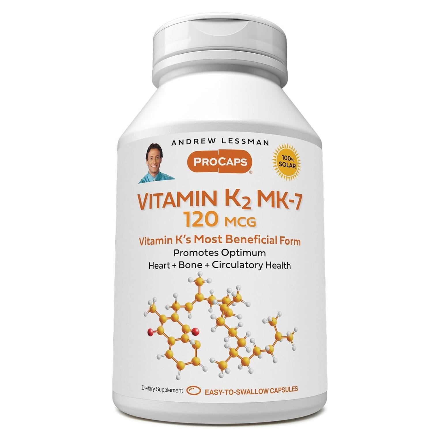Vitamina K2 MK7 120 mcg Andrew Lessman 30 Gelatinas Blandas