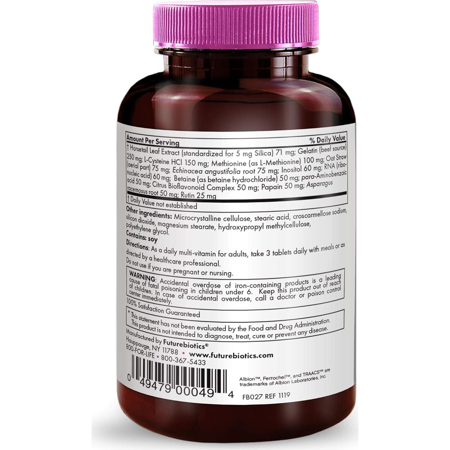 Futurebiotics Multivitamínico Belleza 135 Tabletas Cabello Piel Uñas