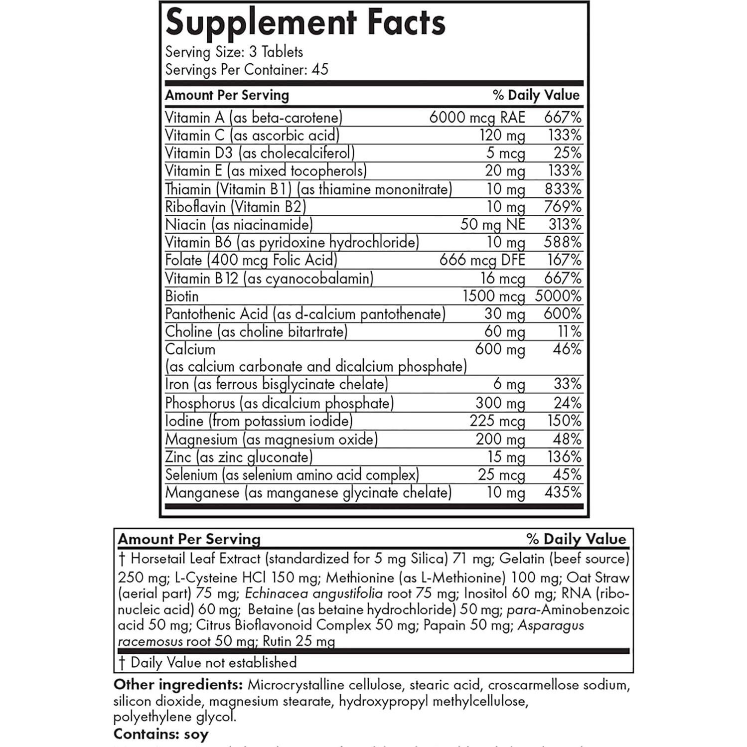 Futurebiotics Multivitamínico Belleza 135 Tabletas Cabello Piel Uñas