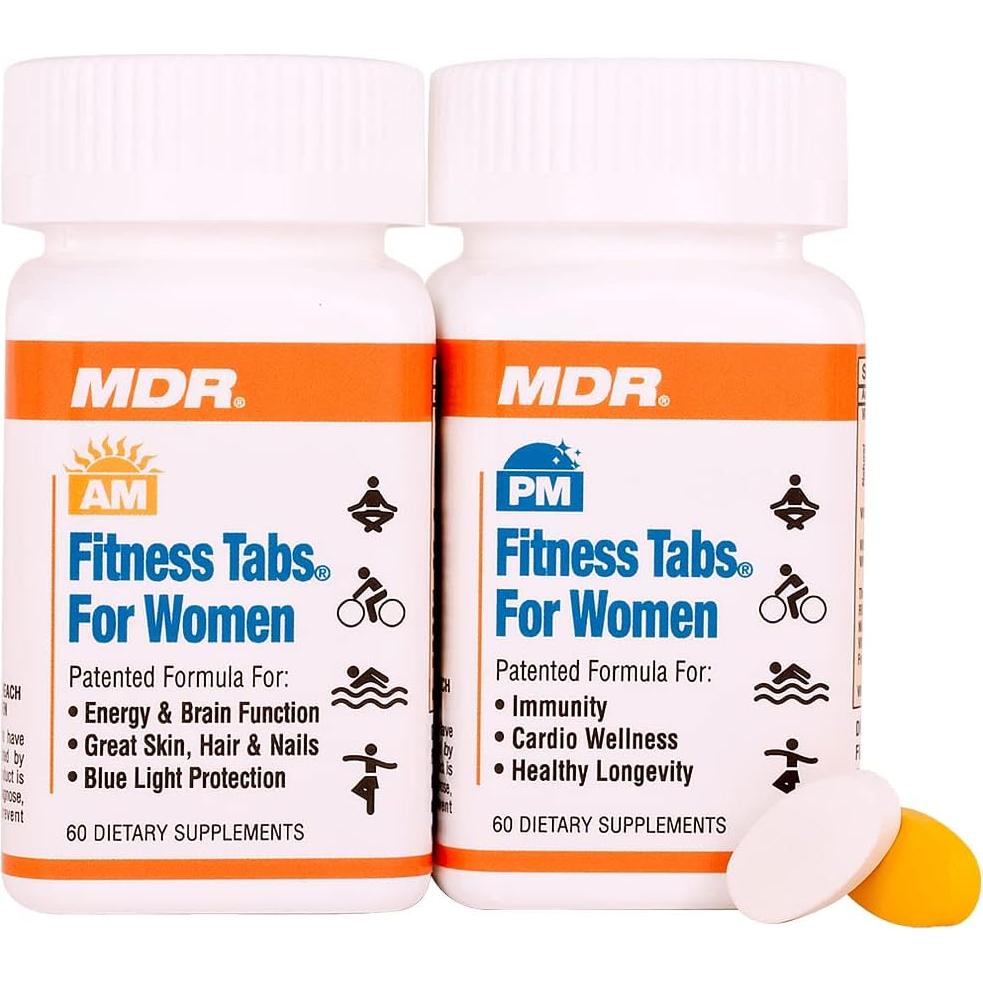 MDR Fitness Tabs Multivitamina para Mujeres AM/PM - Energía y Longevidad