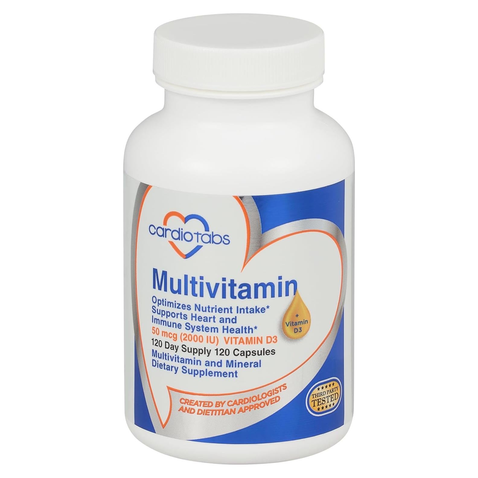 Multivitamina Cardiotabs 120 Cápsulas - Hombres y Mujeres